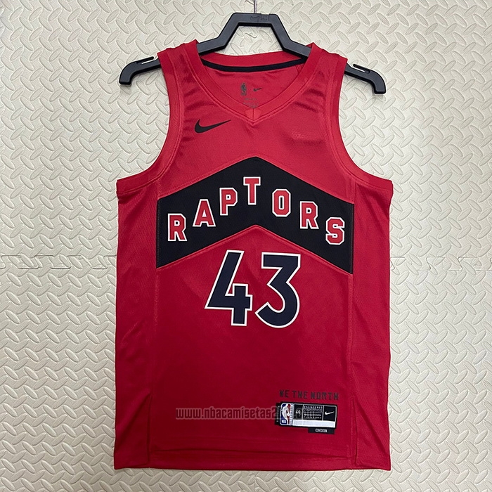 Camiseta Toronto Raptors Pascal Siakam #43 Icon 2022-23 Rojo
